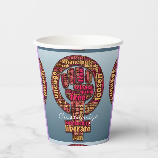 Vasos De Papel derechos de la mujer 2017 (Anverso)