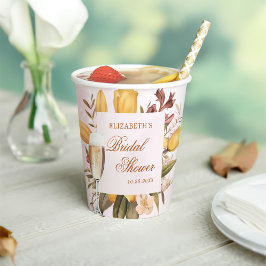 Vasos De Papel Desayuno Brunch Floral Y Espumoso Baby Shower Nupc