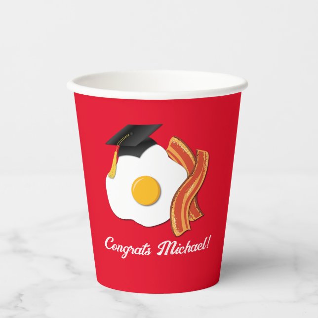 Vasos De Papel Desayuno Brunch Graduation Party (Anverso)