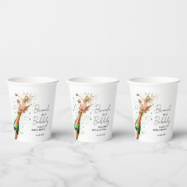 Vasos De Papel Desayuno Brunch Y Champagne Para Despedida De Solt