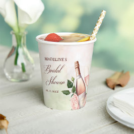 Vasos De Papel Desayuno Brunch y Champán para Despedida de Solter