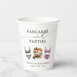 Vasos De Papel Desayuno de novia: Panqueques y ropa interior