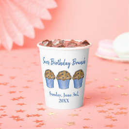 Vasos De Papel Desayuno Dominical Brunch Fiesta Blueberry Muffin
