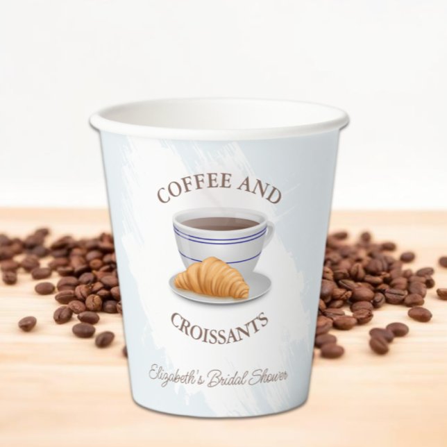 Vasos De Papel Desayuno Nupcial de Café y Croissants (Subido por el creador)