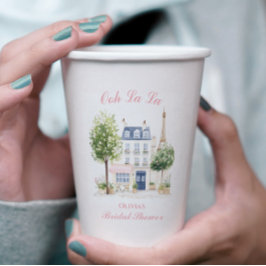 Vasos De Papel Desayuno Nupcial de París Café Parisino