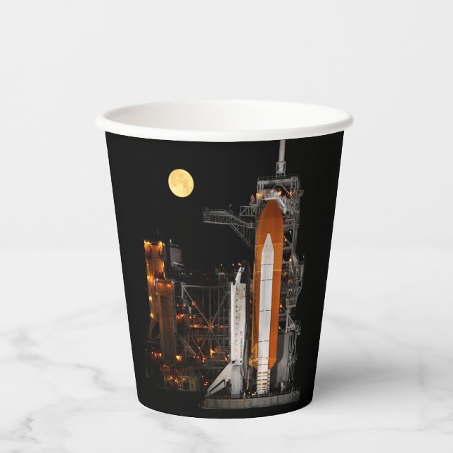 Vasos De Papel Descubrimiento del transbordador espacial y Copa d (Anverso)