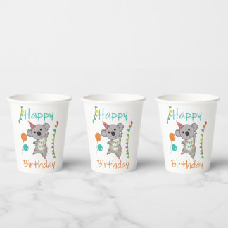 Vasos De Papel Deseos Únicos De Cumpleaños Feliz Cumpleaños Para