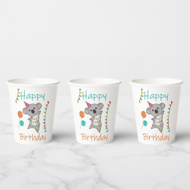 Vasos De Papel Deseos Únicos De Cumpleaños Feliz Cumpleaños Para  (Multi)