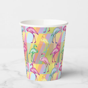 Vasos De Papel Desfile de Flamingo