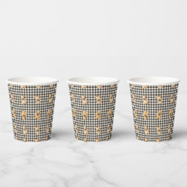 Vasos De Papel Desfile de Pan de Jengibre sobre Gingham!