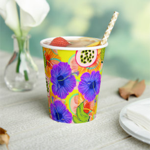 Vasos De Papel Deslumbramiento tropical