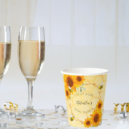 Vasos De Papel Despedida de soltera abejas bombillas girasoles pa
