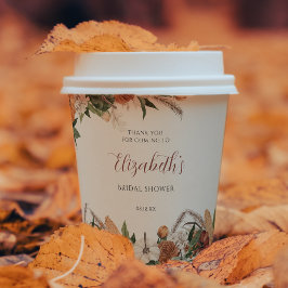 Vasos De Papel Despedida de soltera bohemio de otoño