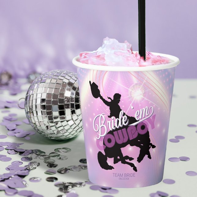 Vasos De Papel Despedida de soltera 'Bride 'em Cowboy' v2 Team Br (Subido por el creador)
