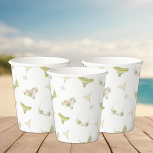 Vasos De Papel Despedida de soltera con bikinis y martinis