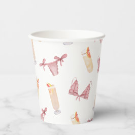 Vasos De Papel Despedida de soltera con bragas y palomas