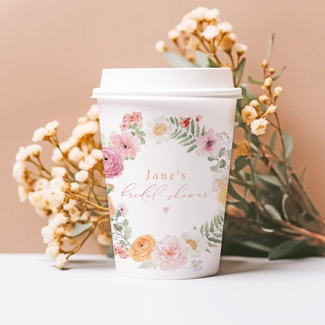 Vasos De Papel Despedida de soltera con flores y prosecco de JANE (Subido por el creador)