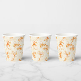 Vasos De Papel Despedida de soltera con lazos naranjas