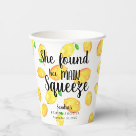 Vasos De Papel Despedida de soltera con limón Ella Encontró su Me