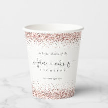 Despedida de soltera con purpurina dorada rosa par