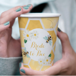 Vasos De Papel Despedida de soltera de Bride to Bee