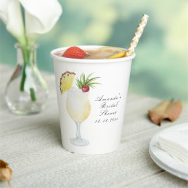 Vasos De Papel Despedida de soltera de cóctel Pina Colada con acu