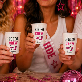 Vasos De Papel Despedida de soltera de la novia, último rodeo, co