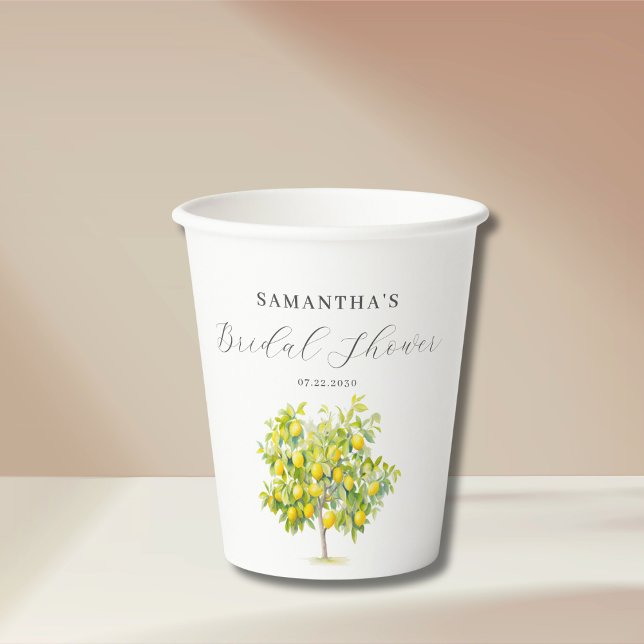 Vasos De Papel Despedida de soltera de limón cítrico (Subido por el creador)