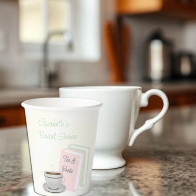 Vasos De Papel Despedida de soltera de té y libros (Subido por el creador)