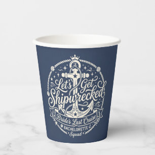 Vasos De Papel Despedida de Soltera del Crucero Final de la Novia