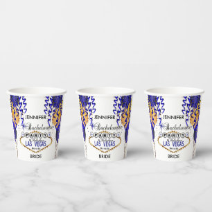 Vasos De Papel Despedida de soltera en Las Vegas - Azul oscuro