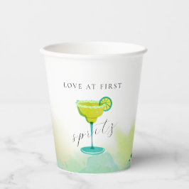 Vasos De Papel Despedida de Soltera Greenery Love at First Spritz