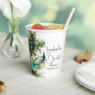 Vasos De Papel Despedida de soltera italiana La Dolce Vita