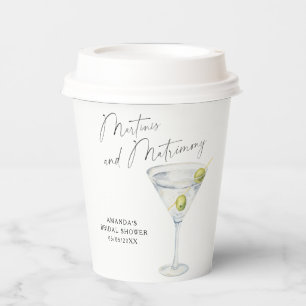 Vasos De Papel Despedida de soltera Martinis y Matrimonio