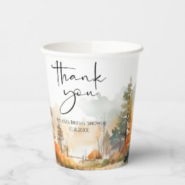 Vasos De Papel Despedida de soltera Otoño Bosque Rústico