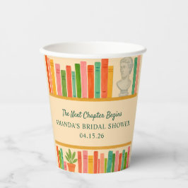 Vasos De Papel Despedida de Soltera para Amante de Libros | "Nuev