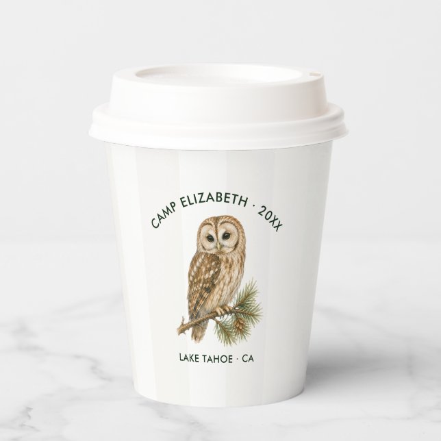 Vasos De Papel Despedida de soltera personalizada Camp Bride Wood (Anverso)