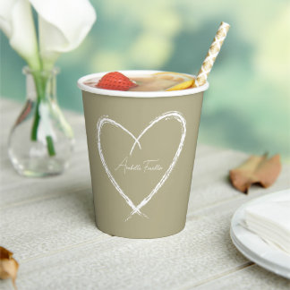 Vasos De Papel Despedida de soltera personalizada con corazón bla