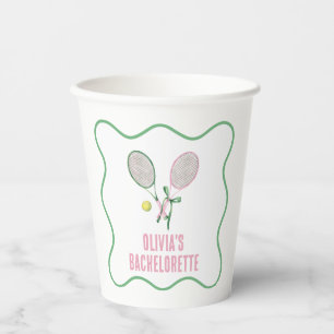 Vasos De Papel Despedida de soltera preppy de tenis