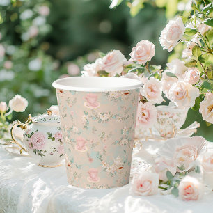 Vasos De Papel Despedida de soltera Shabby chic Fiesta del Té