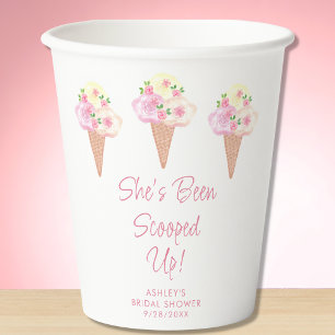 Vasos De Papel Despedida de Soltera She's Been Scooped Up