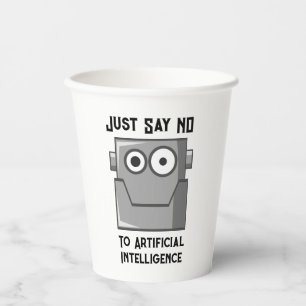 Vasos De Papel Di No a la Inteligencia Artificial
