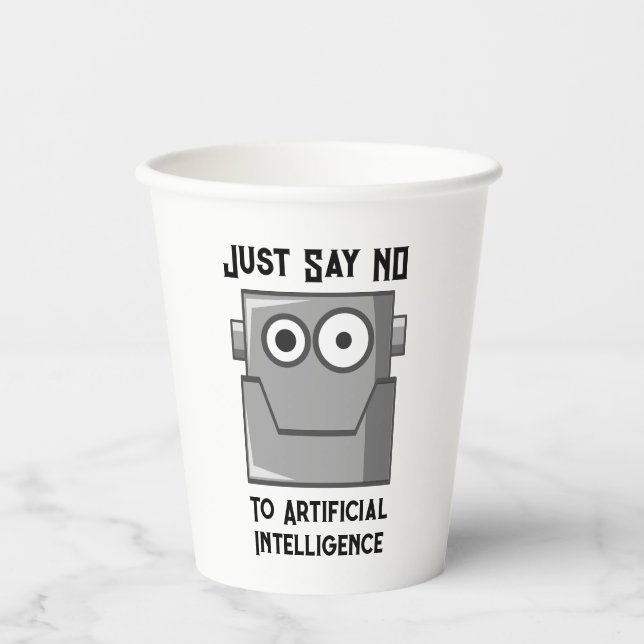 Vasos De Papel Di No a la Inteligencia Artificial (Anverso)