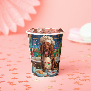 Vasos De Papel Día de Acción de Gracias de Setter Irlandés: Repos
