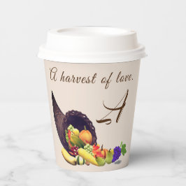 Vasos De Papel Día de Acción de Gracias Monogramado