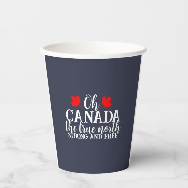 Vasos De Papel Día de Canadá (Anverso)