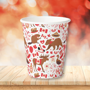 Vasos De Papel Día de Canadá