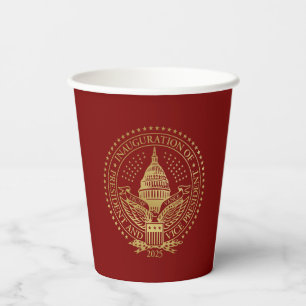 Vasos De Papel Día de la Inauguración del Logo Inaugural de Trump