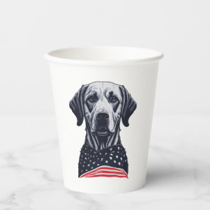 Vasos De Papel día de la independencia de labrador retriever