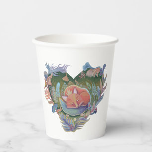 Vasos De Papel Día de la Tierra del ilustracion Fox